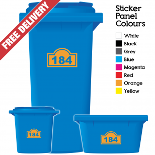 Wheelie Bin Sticker Numbers Arch Style (Pack Of 12)